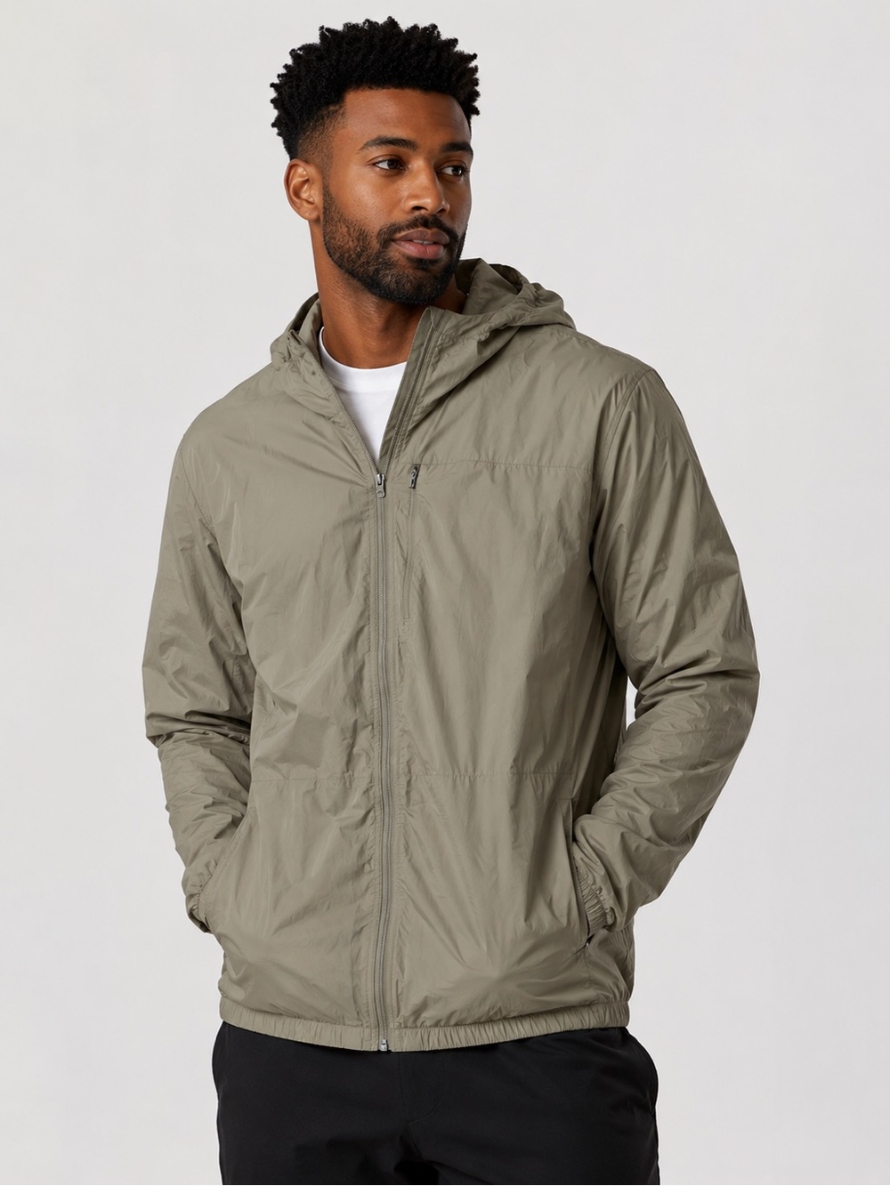 Lululemon Men’s Evergreen Hooded Windbreaker Jacket Olive XL